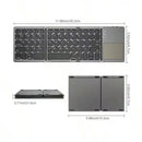 Teclado Bluetooth Dobrável Mini com Touchpad