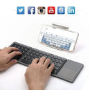 Teclado Bluetooth Dobrável Mini com Touchpad